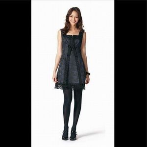 Anna Sui For Target Size 13 Sleeveless Houndstooth Jacquard Pattern Dress